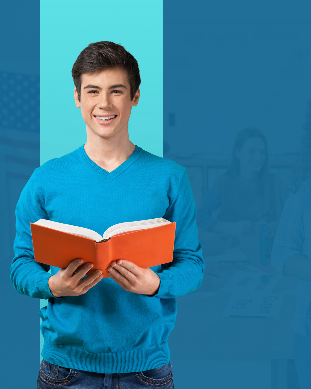 Blue and White Modern Language Learning Classes Instagram Post (1)